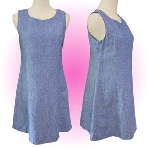 ISLAND COMPANY WOMEN'S SUGAR SHIFT LINEN DRESS EUC SIZE S